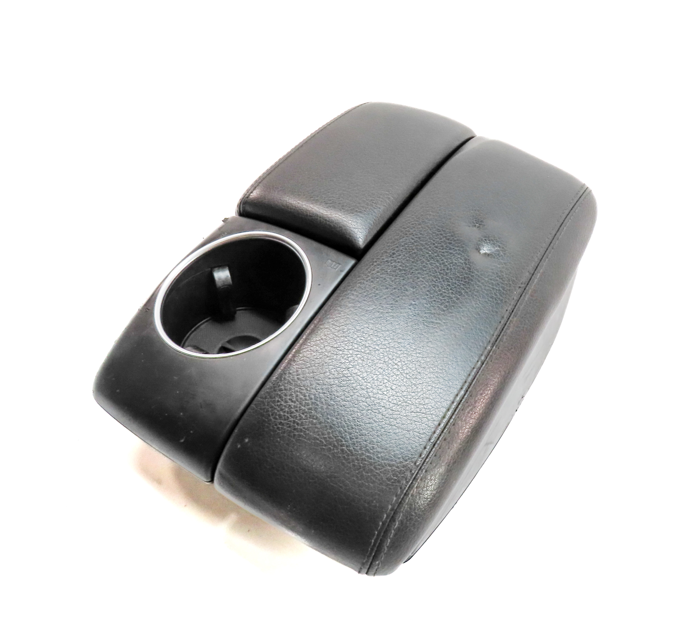 07-15 AUDI Q7 4L FRONT CENTER CONSOLE STORAGE BIN ARMREST CUPHOLDER (Black) — exact item pictured